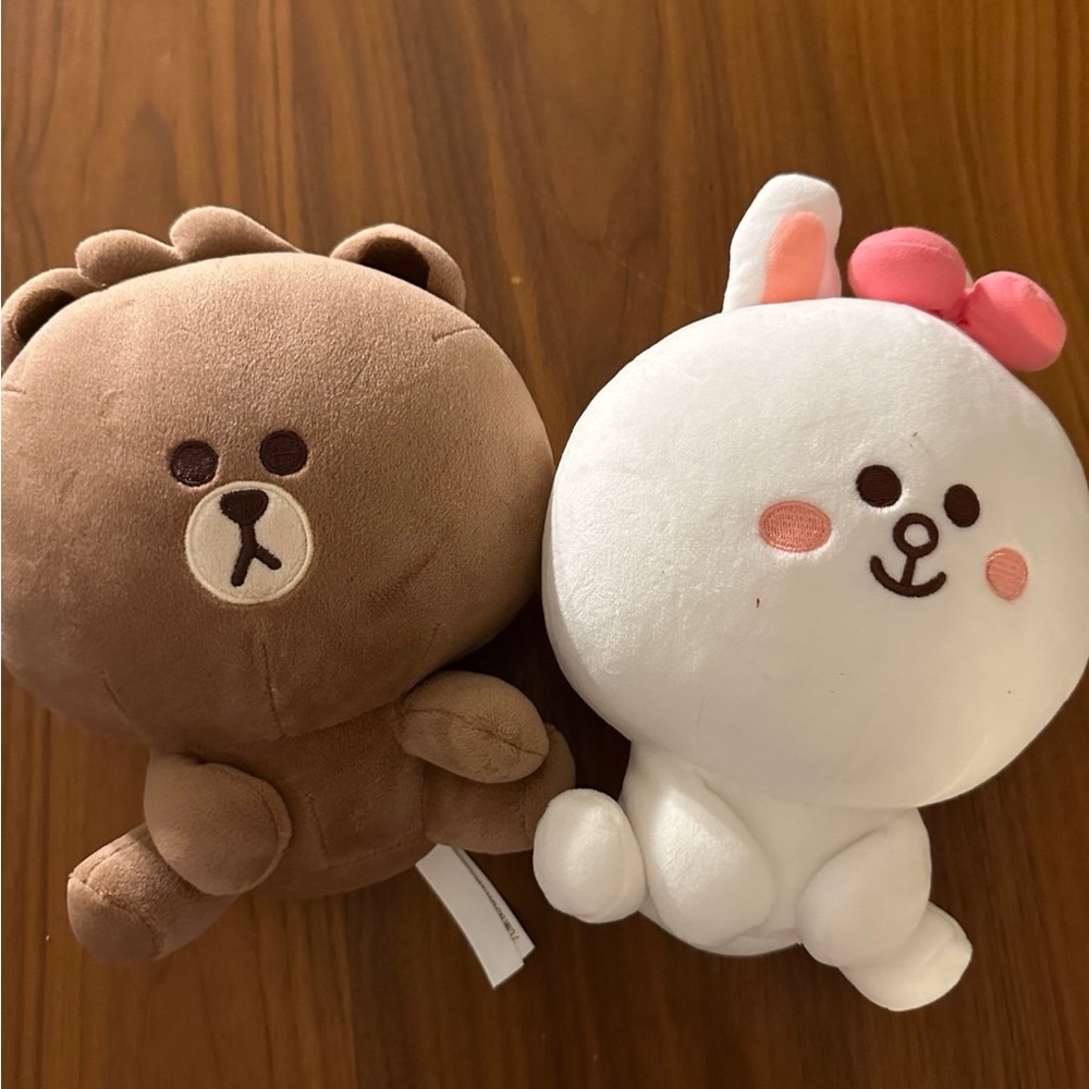 Official LINE friends brown and cony plushies